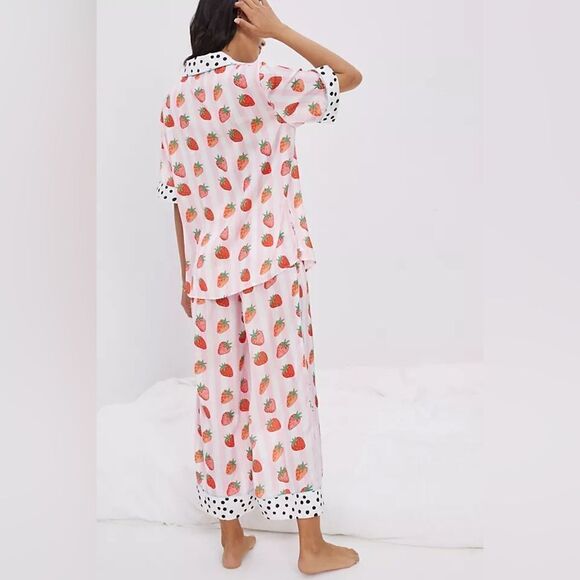 Karen Mabon Strawberries and Cream Pajama Set NWT - Picture 2 of 6